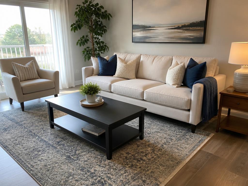 Living room after a StayReady turnover